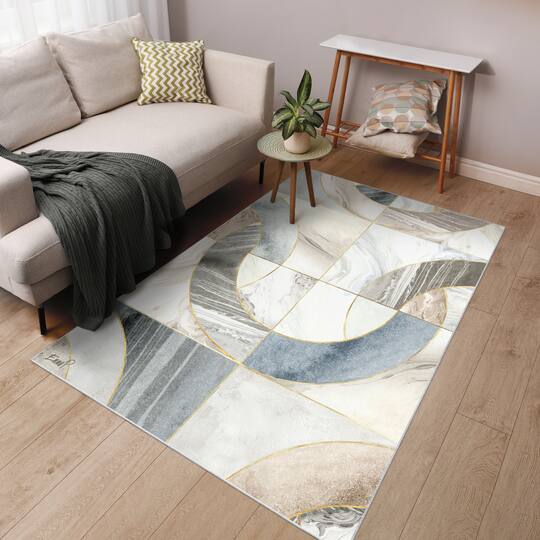 Empire Art Direct 5ft. x 7.5ft. Mosaic Serenity I Tapis D'Art Washable Geometric Area Rug